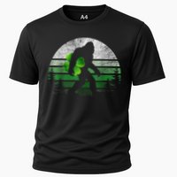 St Patricks Day Bigfoot Irish Shamrock Sasquatch Clover Leaf Performance Shirt