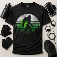 St Patricks Day Bigfoot Irish Shamrock Sasquatch Clover Leaf Performance Shirt