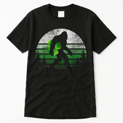 St Patricks Day Bigfoot Irish Shamrock Sasquatch Clover Leaf Tall T-Shirt