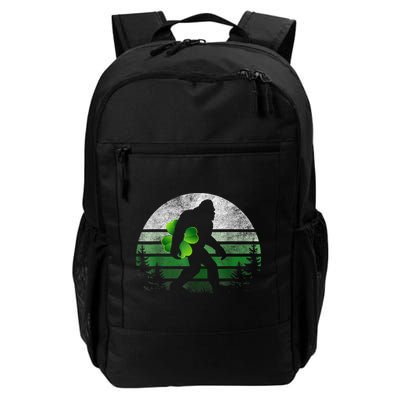 St Patricks Day Bigfoot Irish Shamrock Sasquatch Clover Leaf Backpack
