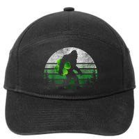 St Patricks Day Bigfoot Irish Shamrock Sasquatch Clover Leaf 7-Panel Snapback Hat