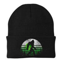St Patricks Day Bigfoot Irish Shamrock Sasquatch Clover Leaf Beanie
