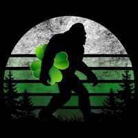 St Patricks Day Bigfoot Irish Shamrock Sasquatch Clover Leaf 16 in Basic Backpack