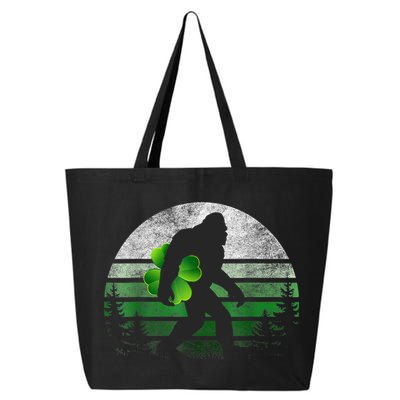 St Patricks Day Bigfoot Irish Shamrock Sasquatch Clover Leaf 25L Jumbo Tote