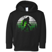 St Patricks Day Bigfoot Irish Shamrock Sasquatch Clover Leaf Toddler Hoodie