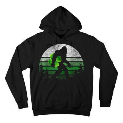 St Patricks Day Bigfoot Irish Shamrock Sasquatch Clover Leaf Tall Hoodie