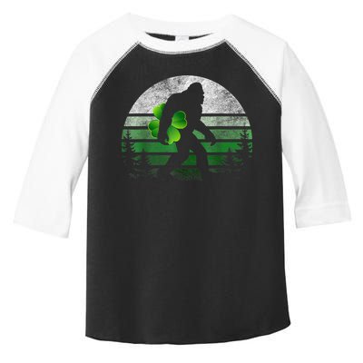 St Patricks Day Bigfoot Irish Shamrock Sasquatch Clover Leaf Toddler Fine Jersey T-Shirt