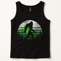 St Patricks Day Bigfoot Irish Shamrock Sasquatch Clover Leaf Tank Top