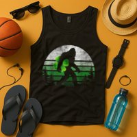 St Patricks Day Bigfoot Irish Shamrock Sasquatch Clover Leaf Tank Top