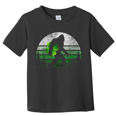 St Patricks Day Bigfoot Irish Shamrock Sasquatch Clover Leaf Toddler T-Shirt