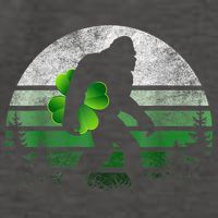 St Patricks Day Bigfoot Irish Shamrock Sasquatch Clover Leaf Vector Backpack