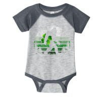 St Patricks Day Bigfoot Irish Shamrock Sasquatch Clover Leaf Infant Baby Jersey Bodysuit