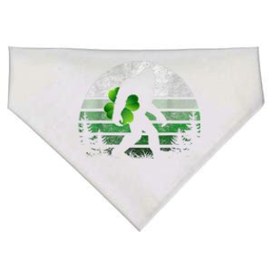 St Patricks Day Bigfoot Irish Shamrock Sasquatch Clover Leaf USA-Made Doggie Bandana