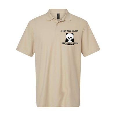 Sleepy Panda DonT Fall Asleep YouLl Miss Your Bedtime Softstyle Adult Sport Polo