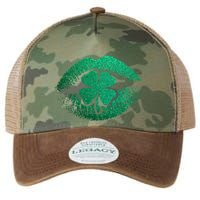 St PatrickS Day Irish Leaf Clover Lips Legacy Tie Dye Trucker Hat