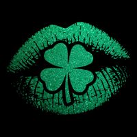 St PatrickS Day Irish Leaf Clover Lips Apron