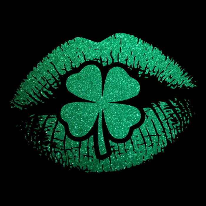 St PatrickS Day Irish Leaf Clover Lips Apron