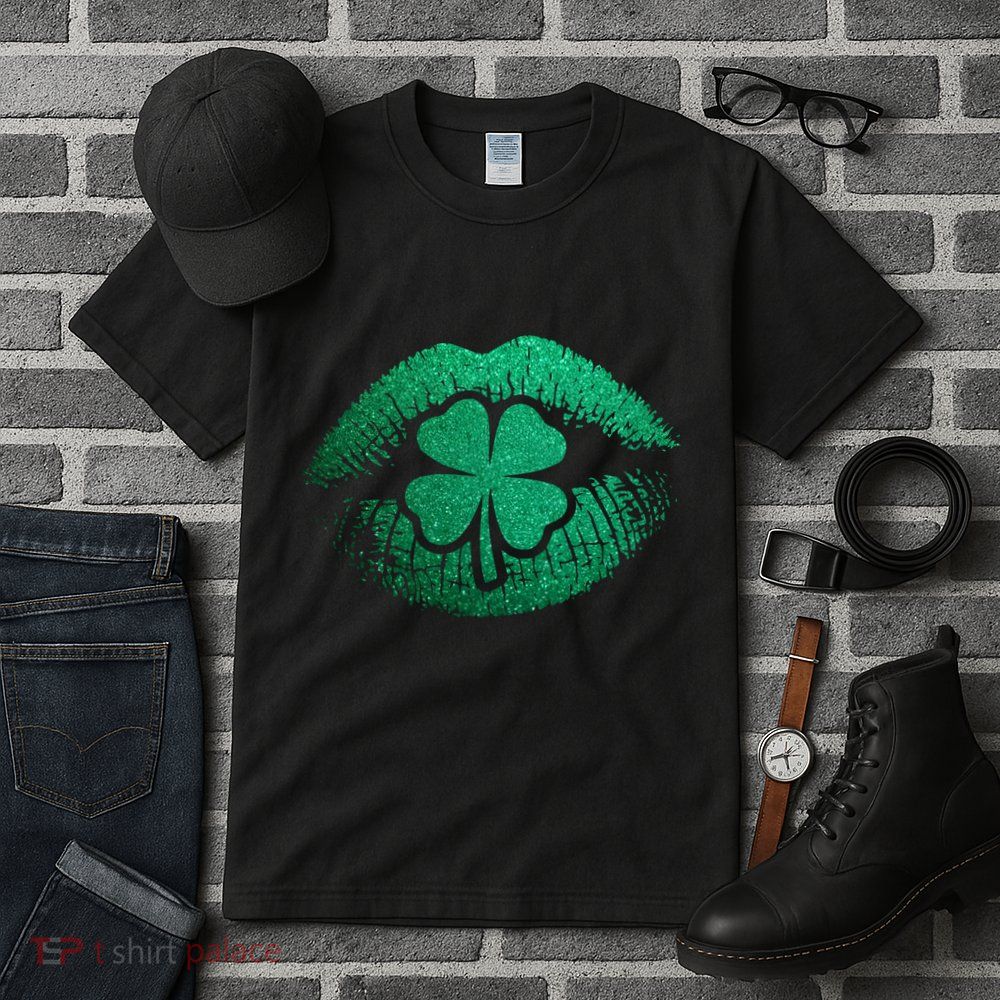 St PatrickS Day Irish Leaf Clover Lips Tall T-Shirt