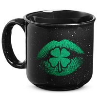 St PatrickS Day Irish Leaf Clover Lips 15oz Campfire Ceramic Mug