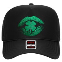 St PatrickS Day Irish Leaf Clover Lips Trucker Hat