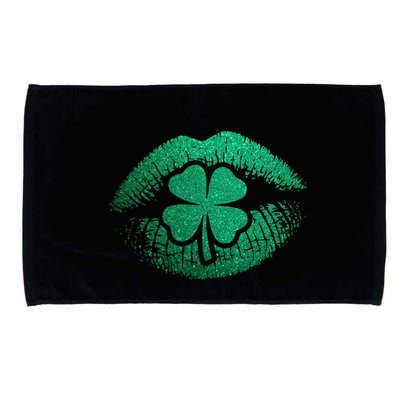 St PatrickS Day Irish Leaf Clover Lips Microfiber Hand Towel