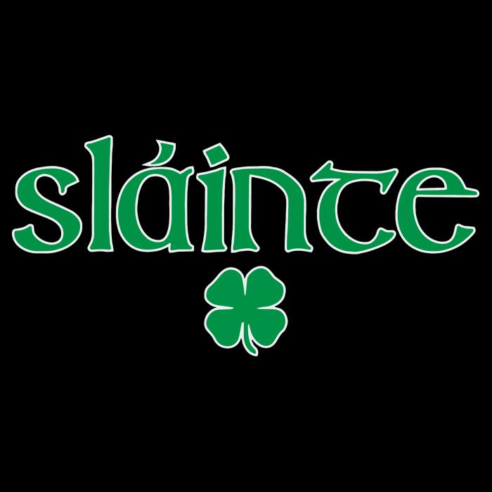 Slainte Patricks Day Shamrock Button