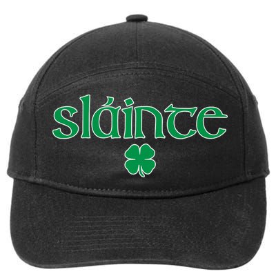 Slainte Patricks Day Shamrock 7-Panel Snapback Hat