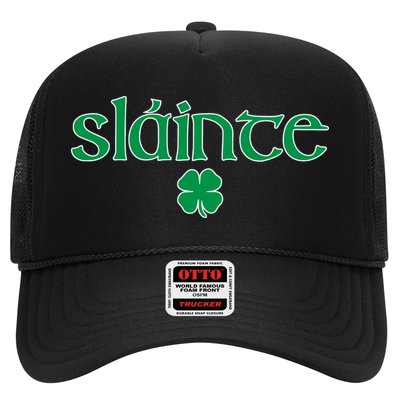 Slainte Patricks Day Shamrock Trucker Hat