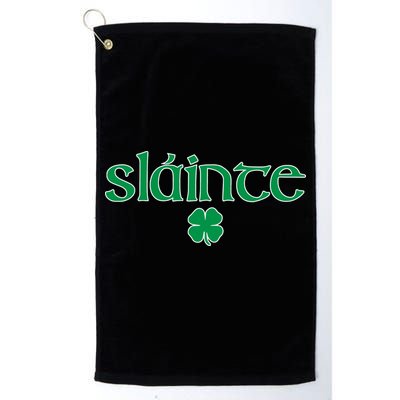 Slainte Patricks Day Shamrock Golf Towel