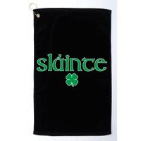Slainte Patricks Day Shamrock Golf Towel