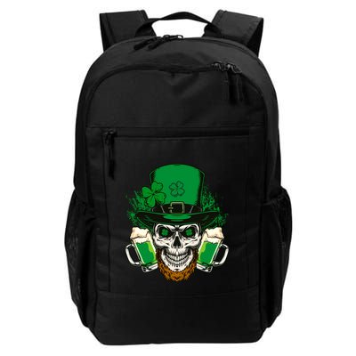 St Patrick Day Skull Shamrock Beer Funny St Patrick Day Daily Commute Backpack