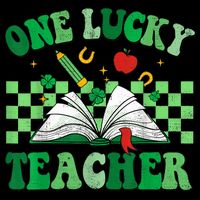 St Patricks Day Teacher Shirt One Lucky Teacher Shamrock Doggie Tank