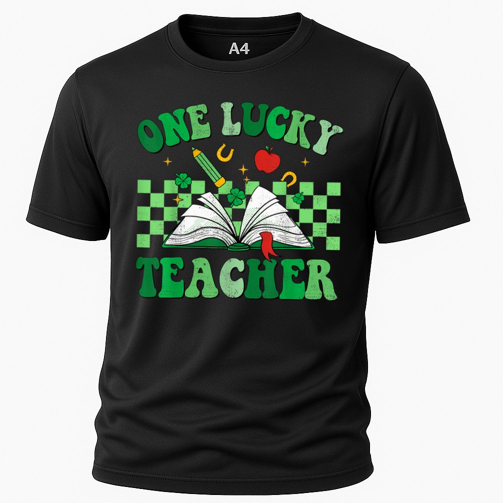 St Patricks Day Teacher Shirt One Lucky Teacher Shamrock Cooling Performance Crew T-Shirt