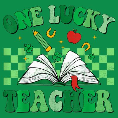 St Patricks Day Teacher Shirt One Lucky Teacher Shamrock T-Shirt
