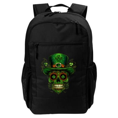St Patrick Day Skull Shamrock Daily Commute Backpack