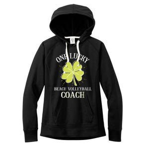 St Patricks Day Cool Gift Lucky Beach Volleyball Coach Gift Women's Fleece Hoodie