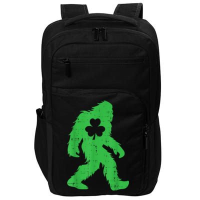 St Patricks Day Bigfoot Sasquatch Shamrock Impact Tech Backpack