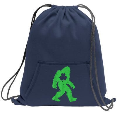 St Patricks Day Bigfoot Sasquatch Shamrock Sweatshirt Cinch Pack Bag