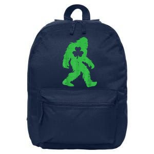 St Patricks Day Bigfoot Sasquatch Shamrock 16 in Basic Backpack