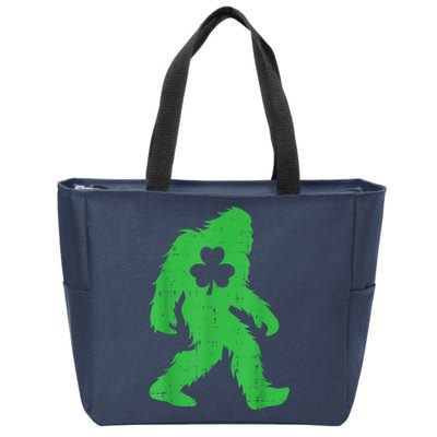 St Patricks Day Bigfoot Sasquatch Shamrock Zip Tote Bag