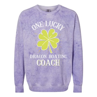 St Patricks Day Cool Gift Lucky Dragon Boating Coach Gift Colorblast Crewneck Sweatshirt