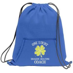 St Patricks Day Cool Gift Lucky Dragon Boating Coach Gift Sweatshirt Cinch Pack Bag