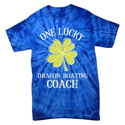 St Patricks Day Cool Gift Lucky Dragon Boating Coach Gift Tie-Dye T-Shirt