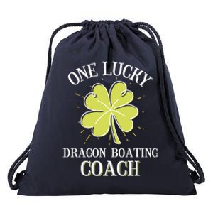 St Patricks Day Cool Gift Lucky Dragon Boating Coach Gift Drawstring Bag