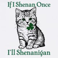St Patricks Day If I Shenan Once I’ll Shenanigan Funny cat   Button