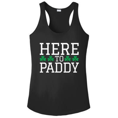 St Patricks Day Here To Paddy Party Ing Shamrock Gift Ladies PosiCharge Competitor Racerback Tank