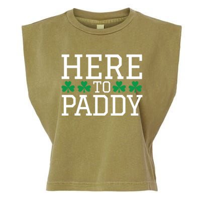 St Patricks Day Here To Paddy Party Ing Shamrock Gift Garment-Dyed Women's Muscle Tee