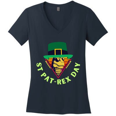 St Patrex Day Funny St Patricks Day Women's V-Neck T-Shirt
