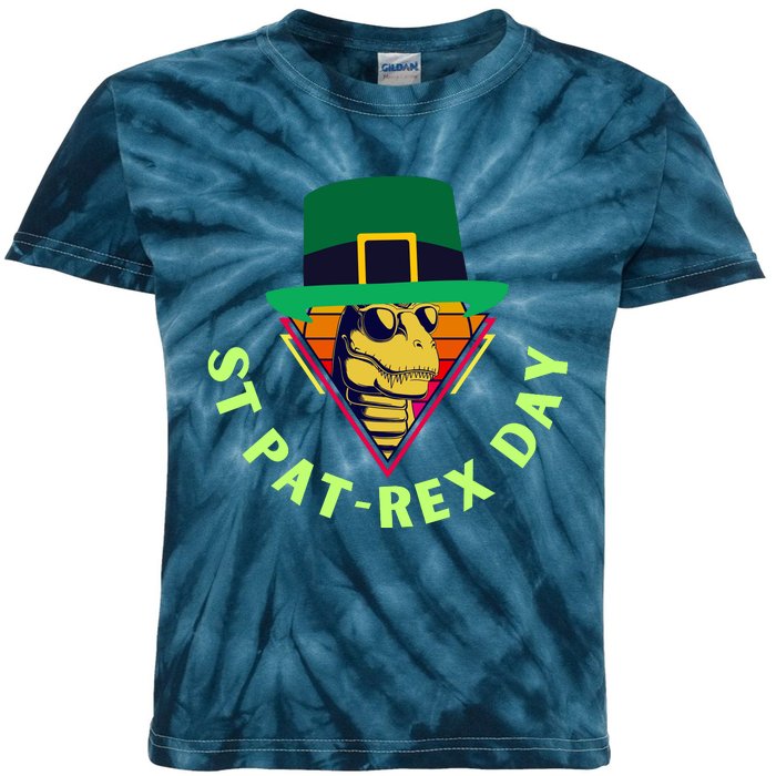 St Patrex Day Funny St Patricks Day Kids Tie-Dye T-Shirt