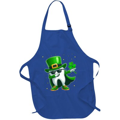 St PatrickS Day Dental Squad Dentistry Th Dabbing Tooth Gift Full-Length Apron With Pockets